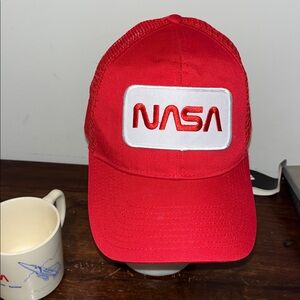 Red Color NASA Space Langley Research Center Hat Cap SnapBack